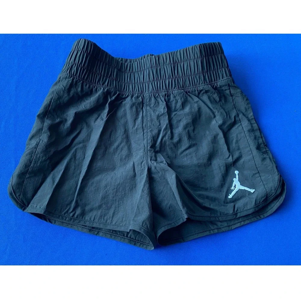 Jordan Girls Jumpman Woven Athletic Short Black Size Medium 10-12 45D170-023 NWT
